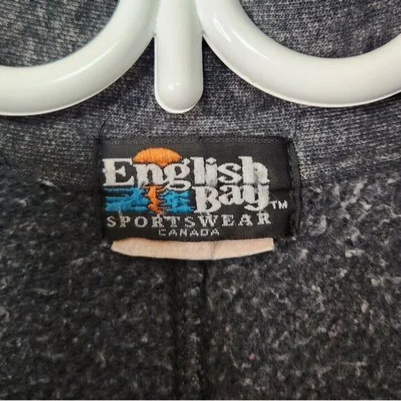 Vintage 90s Carcross Yukon Zip Sweatshirt Jacket 1990s Grunge Preppy Ski bear - Picture 5 of 11